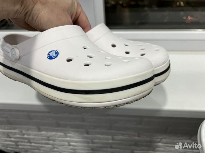 Crocs кроксы m8 w10, б/у с браком размер 40-41 см