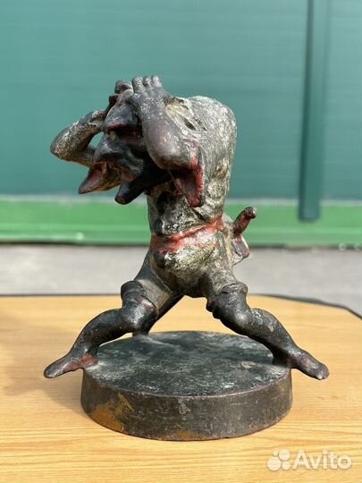 Настольная фигурка Мефистофель металл винтаж