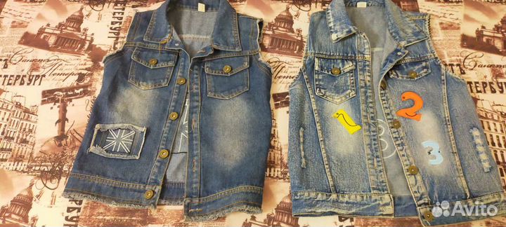 Джинсовая жилетка