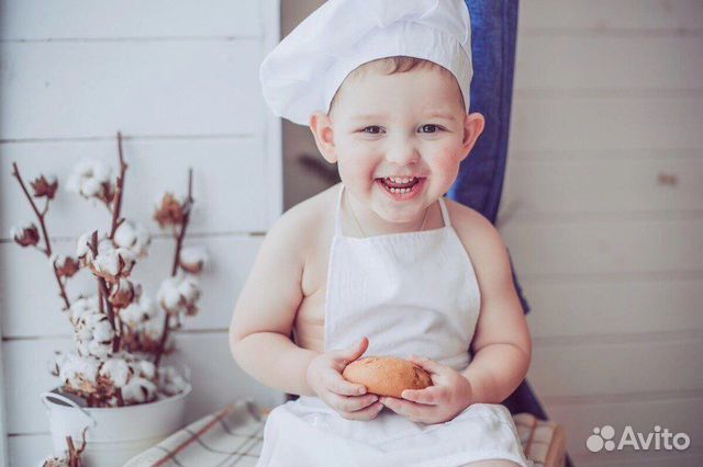 Прокат фартук и колпак для поваренка