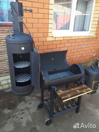 Коптильня-мангал,печь под казан