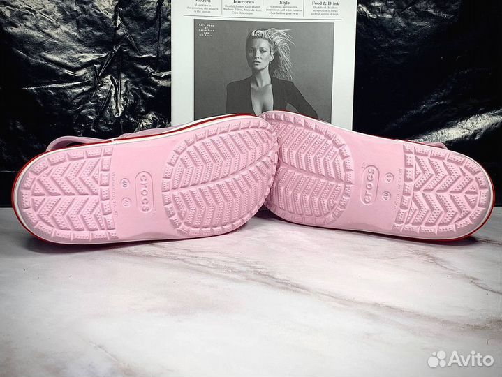 Crocs сабо мужские розовые