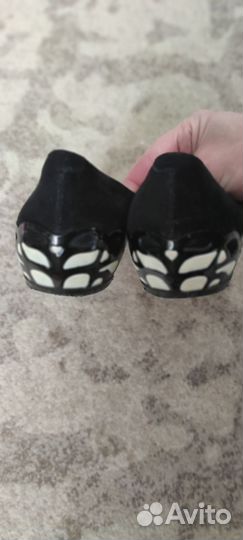 Балетки с открытым носом