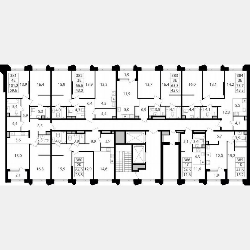 3-к. квартира, 99,1 м², 16/17 эт.