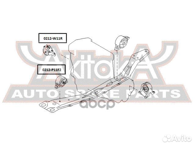 Подушка двигателя перед прав 0212W11R asva