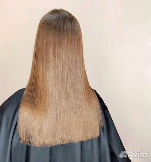 Кератиновое выпрямление волос,сложные окрашивания