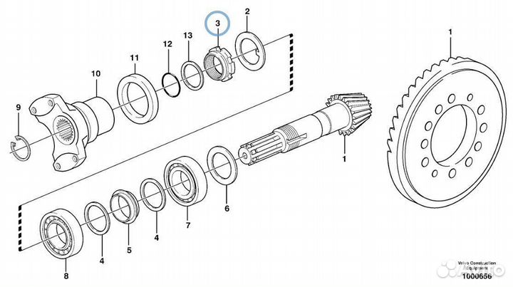 3215200 Гайка хвостовика регулировочная экскаватор