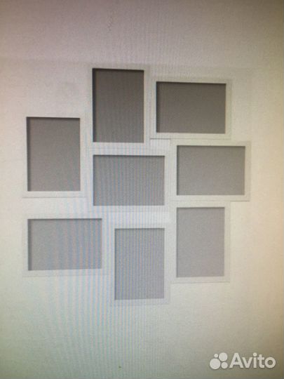 Рама для коллажа на 8 фото,белый,Икеа