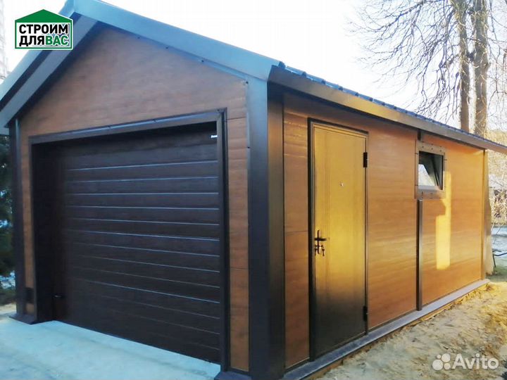 Гараж из сендвич панелей