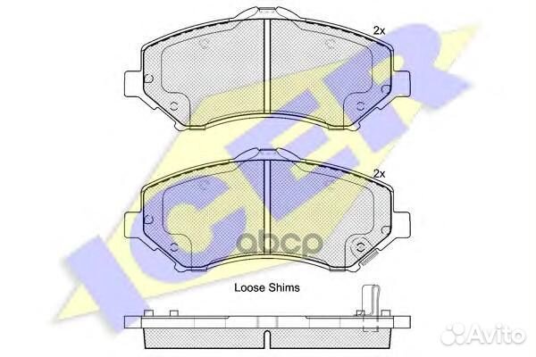 181908 колодки дисковые передние Jeep Wrangler