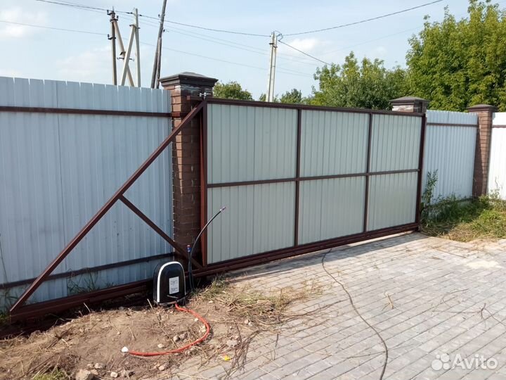 Откатные ворота под ключ с доставкой и установкой