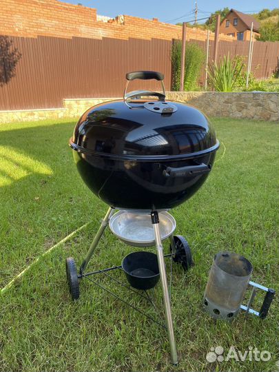 Угольный гриль weber бу