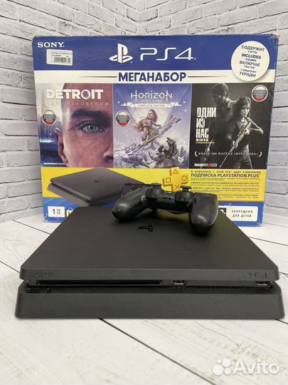 Приставка PS4 Slim 1Тб 3 ревизия (как новая)