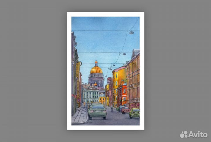 Картина. Акварель. Санкт-Петербург
