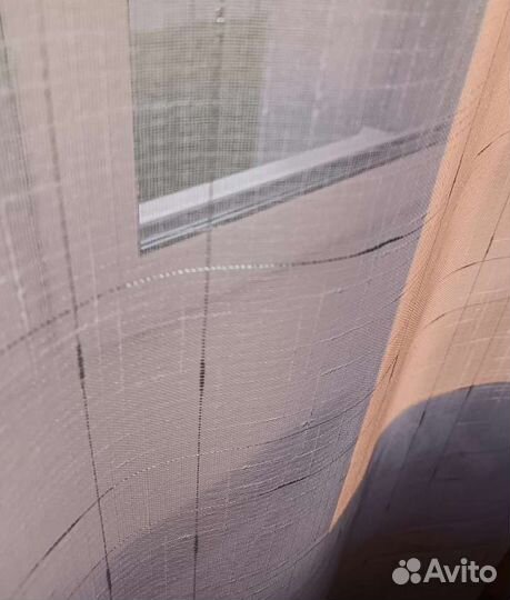 Готовая новая занавеска льняная с утяжителем