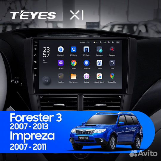 Магнитола Субару Форестер 3 2007-2013 Teyes X1