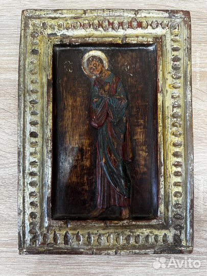 Старинная деревянная икона 17 век
