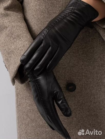 Перчатки женские кожаные новые