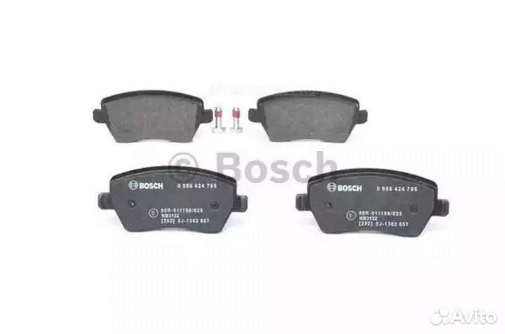 Bosch 0 986 424 795 Колодки тормозные дисковые пер