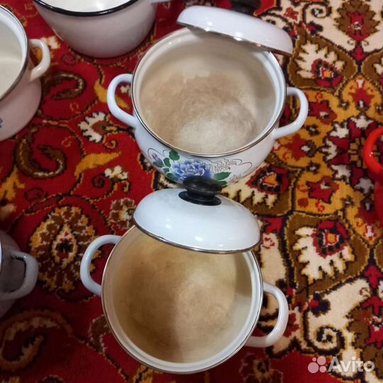 Кастрюли нержавейка эмаль СССР