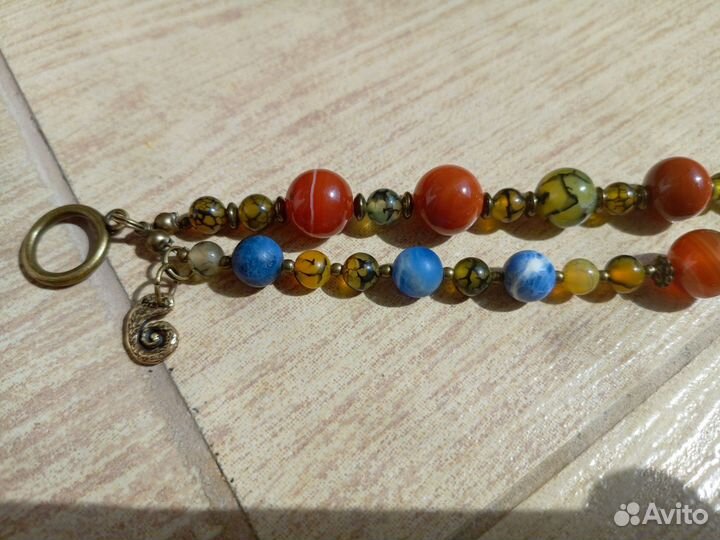Авторский браслет из натурального камня