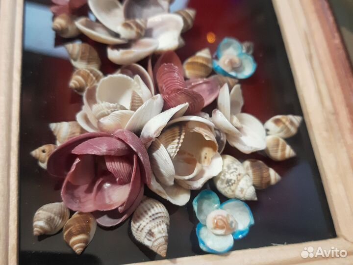 Панно картина из ракушек