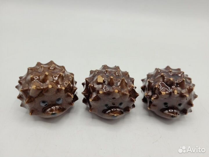 Статуэтки 4 шт керамика фаянс Ежики Латвия Елгава