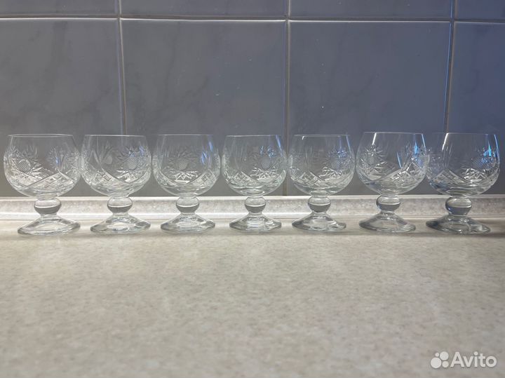 Хрустальные фужеры Богемия