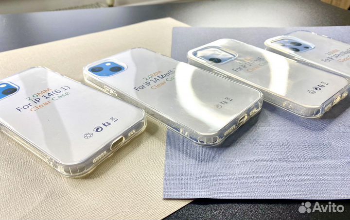 Чехол iPhone 14 Прозрачный силикон 2.0Мм