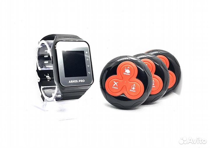 Кнопка вызова официанта с часами для кафе, баров