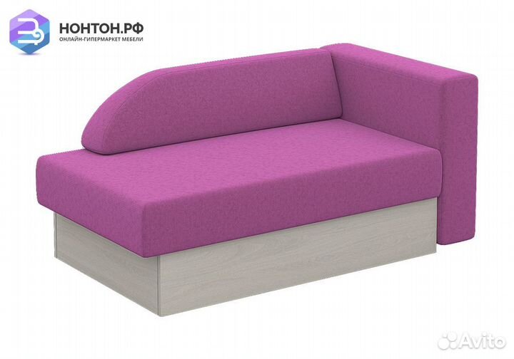 Диван еврокнижка №2 ясень шимо светлый / розовый