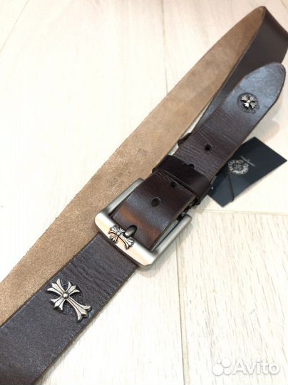 Кожаный ремень Chrome Hearts