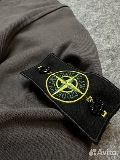 Зип худи Stone Island серая