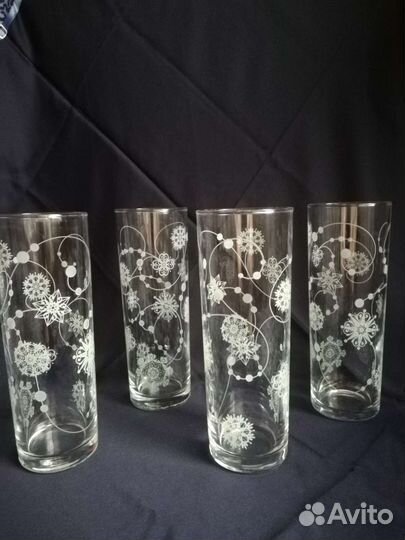 Набор стаканов из ikea, чешское стекло, 4шт