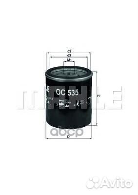 Фильтр масляный OC535 Mahle/Knecht