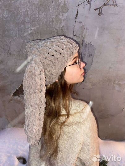 Вязаная балаклава шапка панама