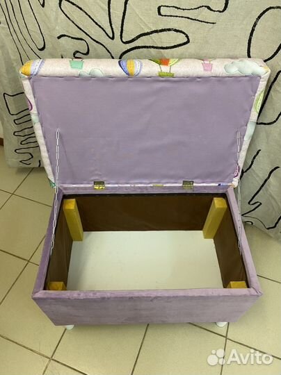 Пуфик детский с ящиком для хранения