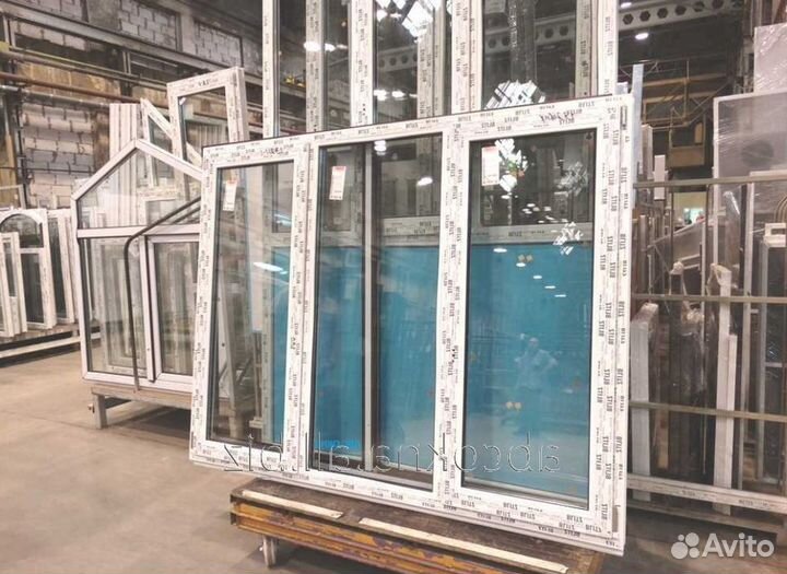 Окно пвх три створки