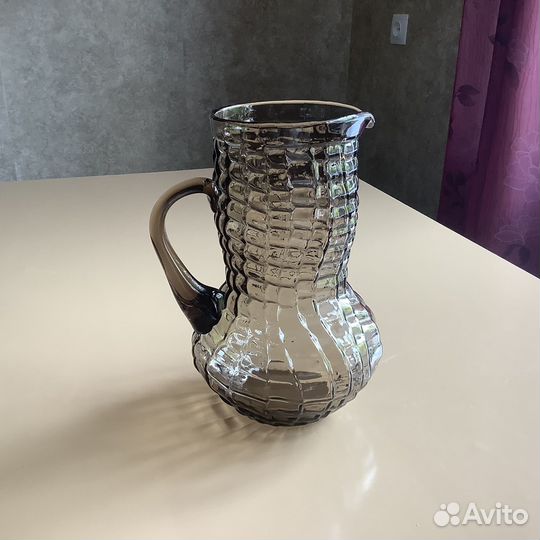 Кувшин из цветного стекла СССР