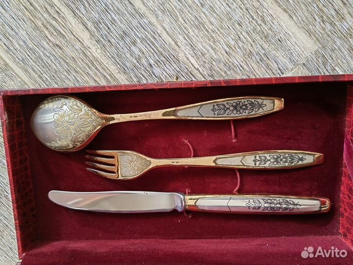 Набор столового серебра 925 пробы