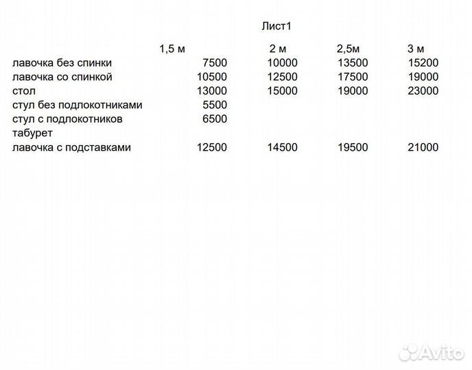 Садовая мебель уличная дачная
