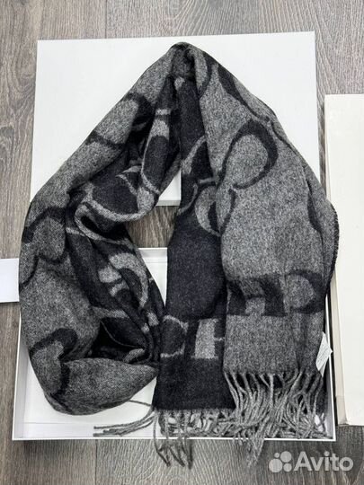 Шарф Двухсторонний Coach черный