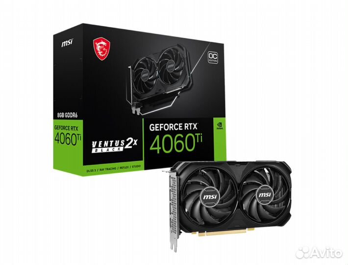 Видеокарта MSI GeForce RTX 4060 Ti ventus 2X black