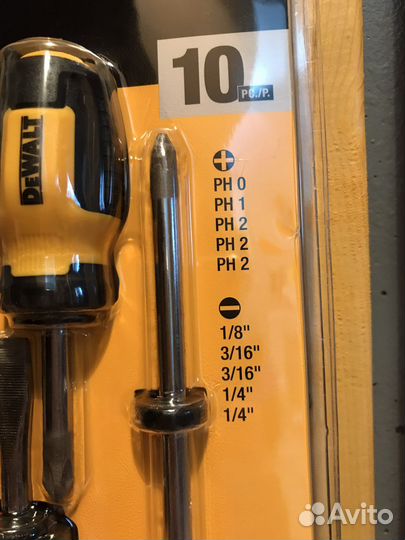 Dewalt Набор отверток 10 шт