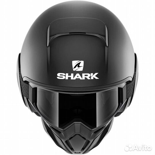 Motorcycle Мотошлем Jet Shark street-drak Blank Matt Black