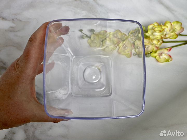 Горшок для орхидеи кашпо пластиковое прямоугольное