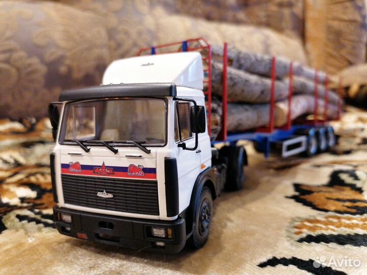 Маз 5432 с полуприцепом лесовоз