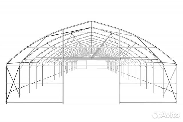 Промышленная теплица чертеж