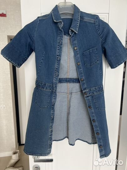Джинсовое платье zara