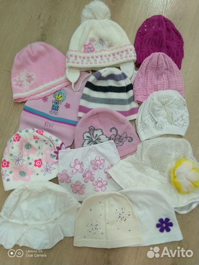 Шапки пакетом на девочку